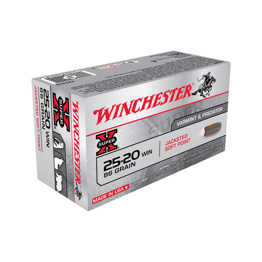 Winchester Super-X .25-20WIN 86GR 1460FPS JSP Centrefire Ammo - 50 Rounds