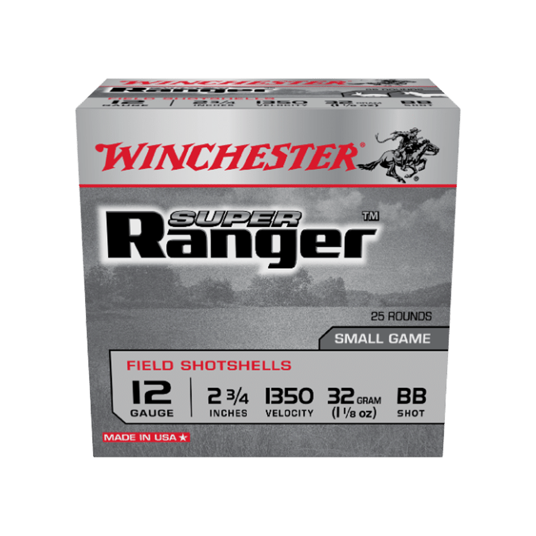 Winchester Super Ranger 12G 2-3/4in 1350FPS 32gm BB Shotshell Ammo - 250 Round Slab