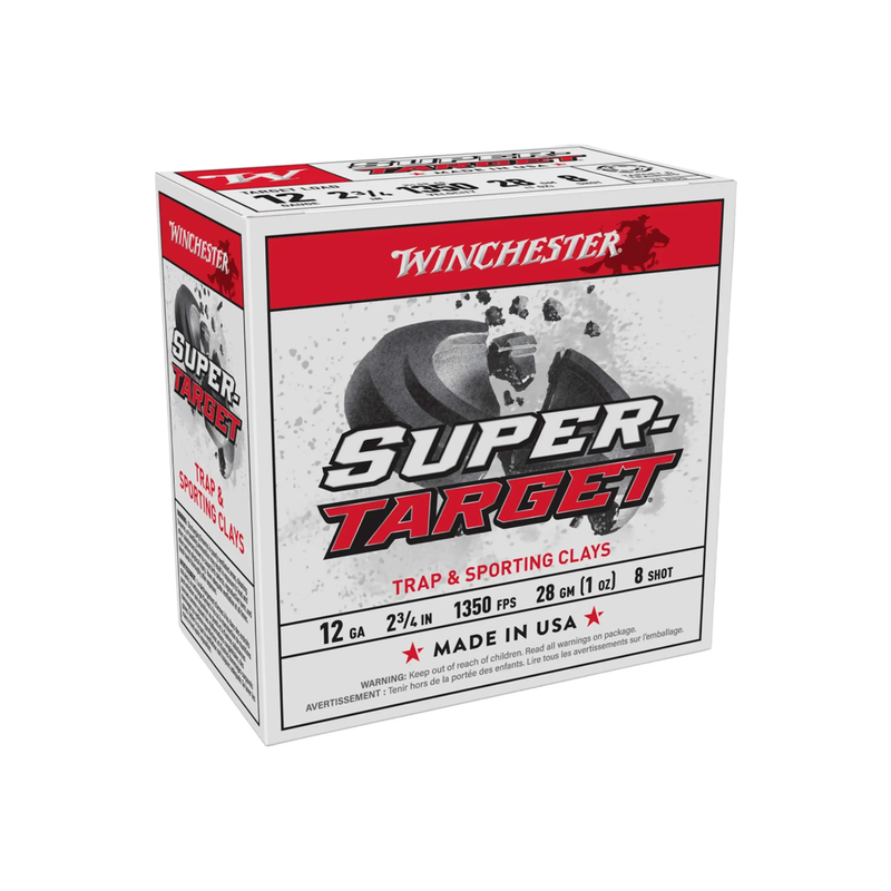 Winchester Super Target 12G 2-3/4in 1350FPS 28gm #8 Shotshell Ammo - 250 Round Slab