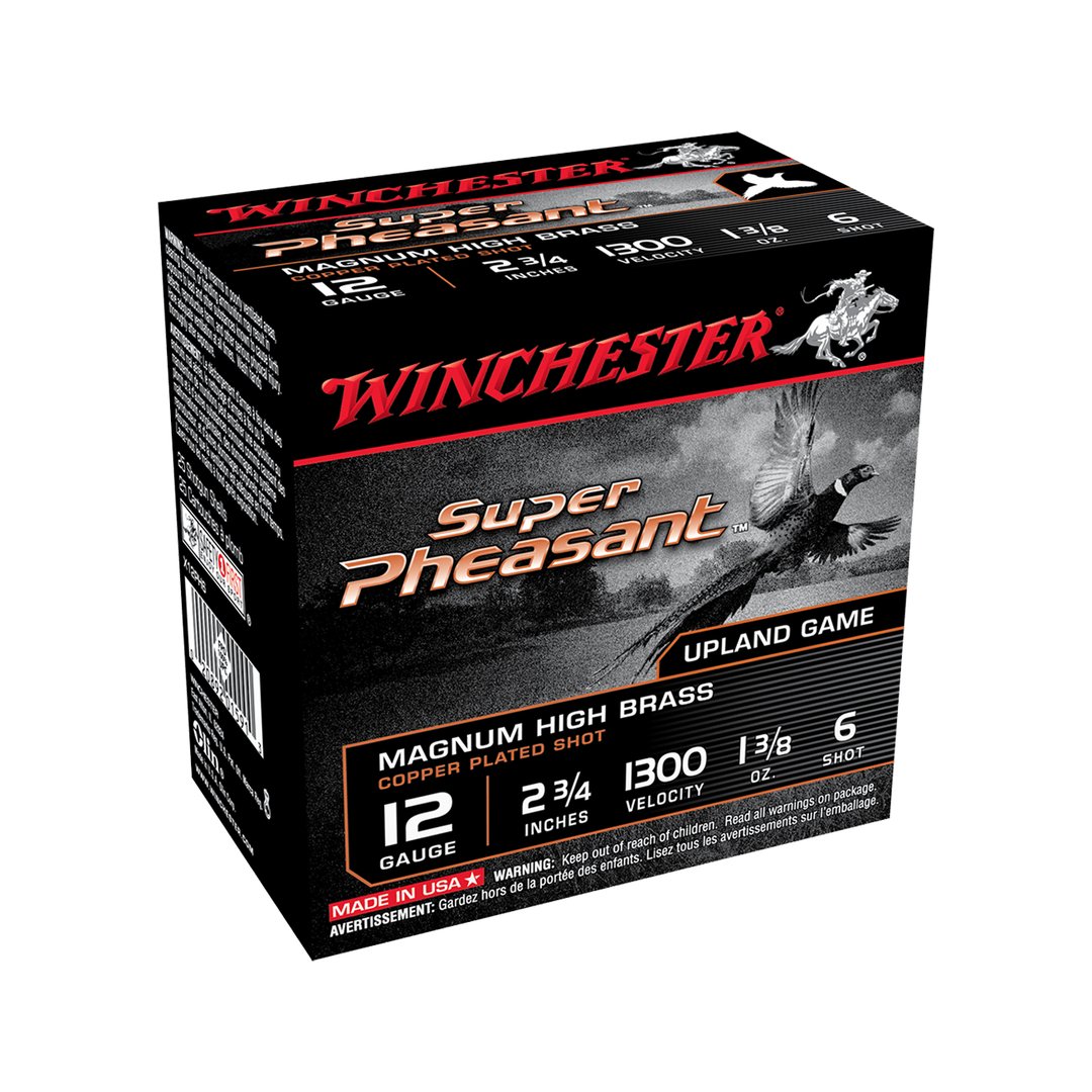 Winchester Super X Pheasant 12G 2-3/4in 1300FPS 40GM 6 Shot Copper Plated Shot Shotshell - 25 Rounds