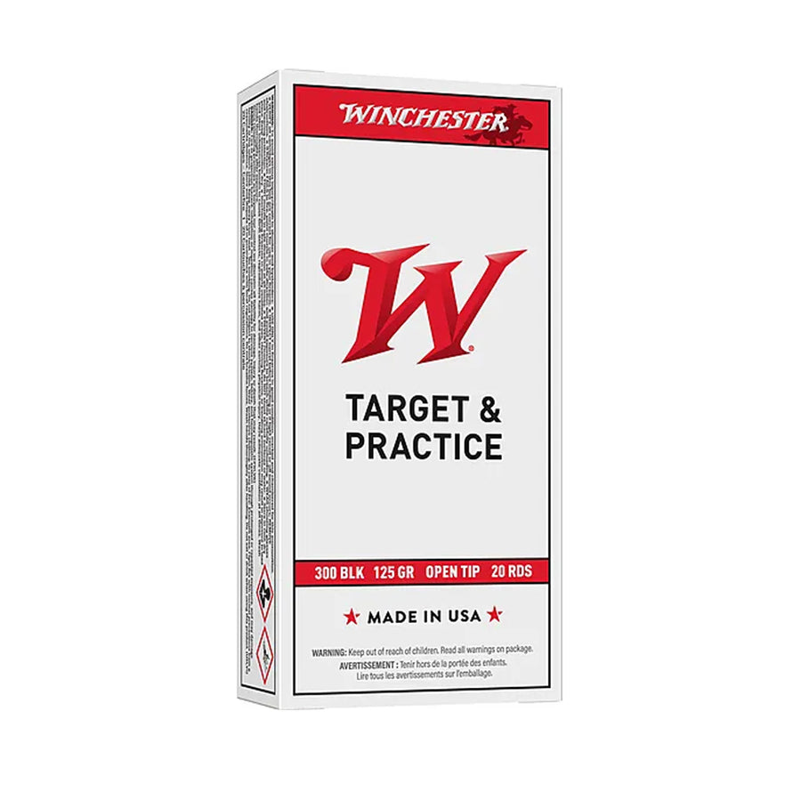 Winchester USA Value Pack 300 Black Out 125gr FMJOT Centrefire Ammo - 20 Rounds