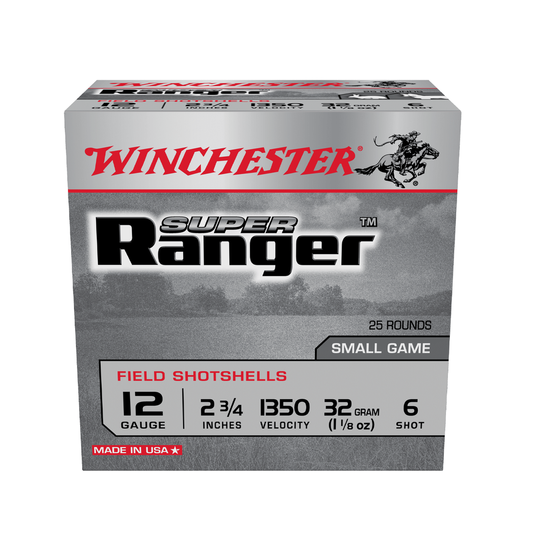 Winchester Super Ranger 12G 2-3/4in 1350FPS 32gm #6 Shotshell Ammo - 250 Round Slab