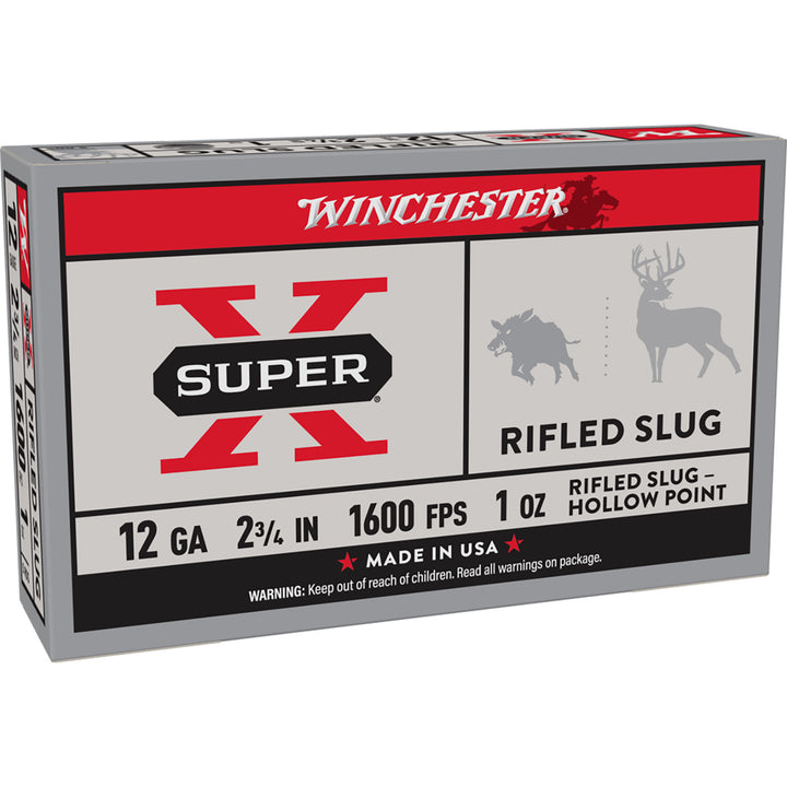 Winchester Super X 2-3/.4 Rifled Slug Hollow Point 28gram Shotshell - Slab 12 GAUGE