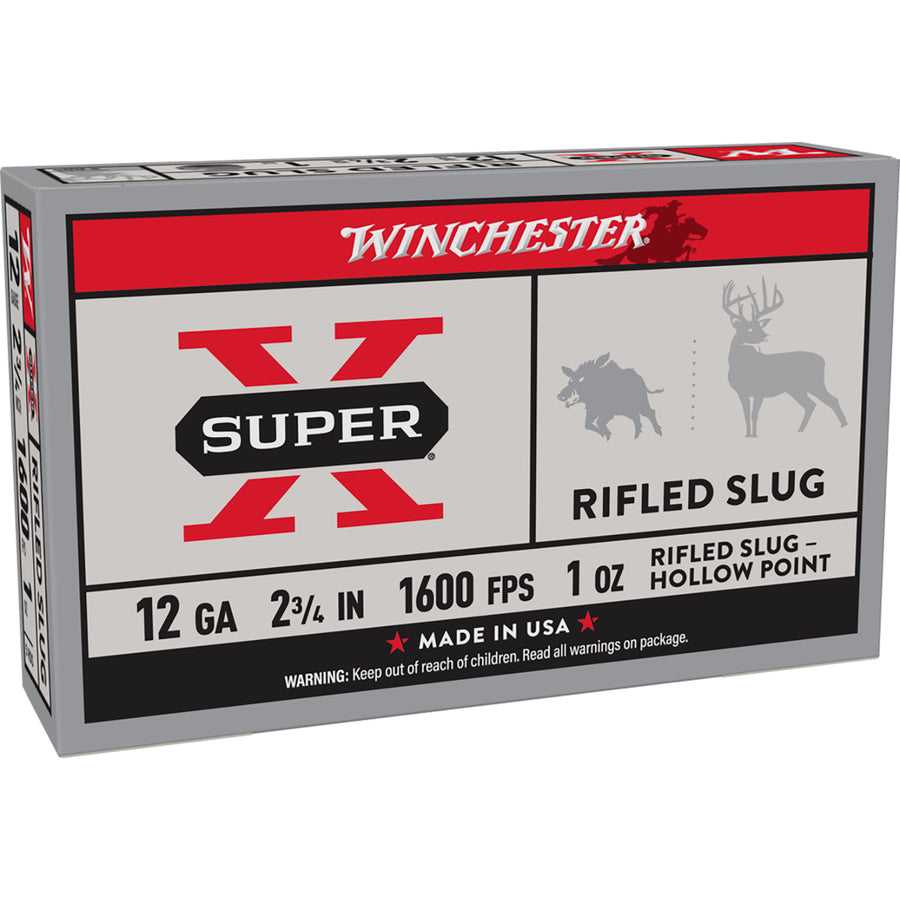 Winchester Super X 2-3/.4 Rifled Slug Hollow Point 28gram Shotshell - Slab 12 GAUGE
