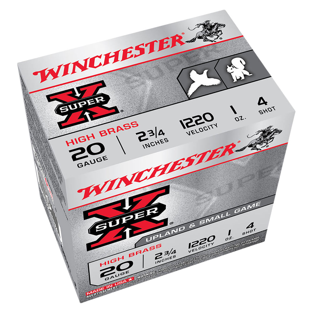 Winchester Super X 20G 4 2-3/4in 28gm HS Shotshell - 25 Rounds 20 GAUGE