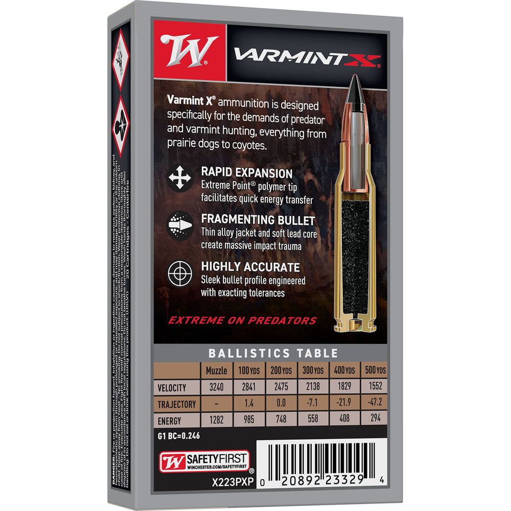 Winchester Varmint X 55gr Centrefire Ammo - .223 REM - 200 Round Slab .223 REM