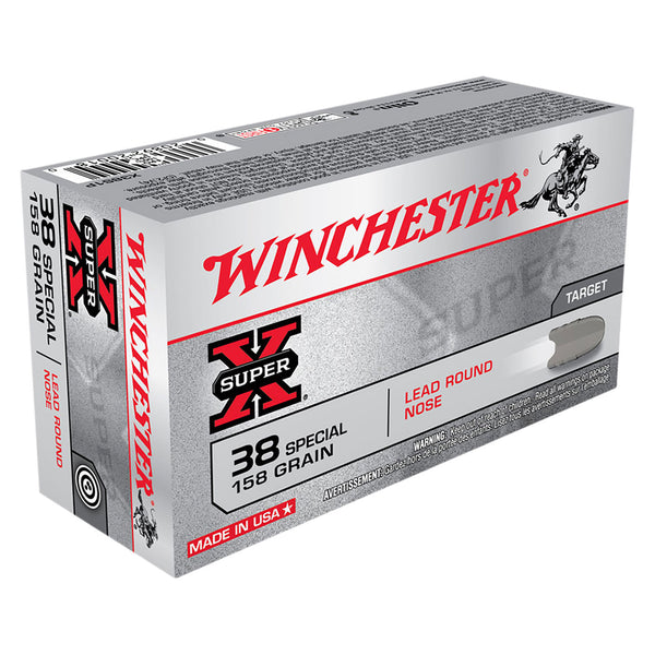 Winchester Super X Centrefire Pistol 38SP 158gr LRN - 50 Rounds