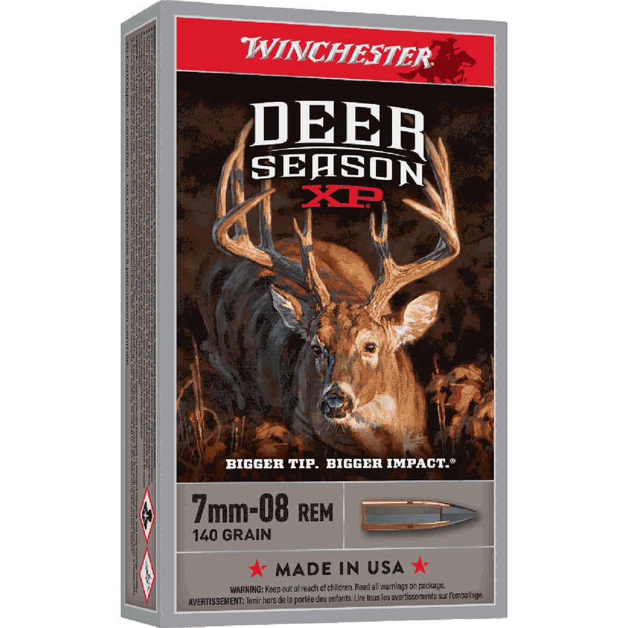 Winchester Deer Season 7MM-08 140gr XP Centre Fire Ammo - 20 Rounds .7MM-08 REM