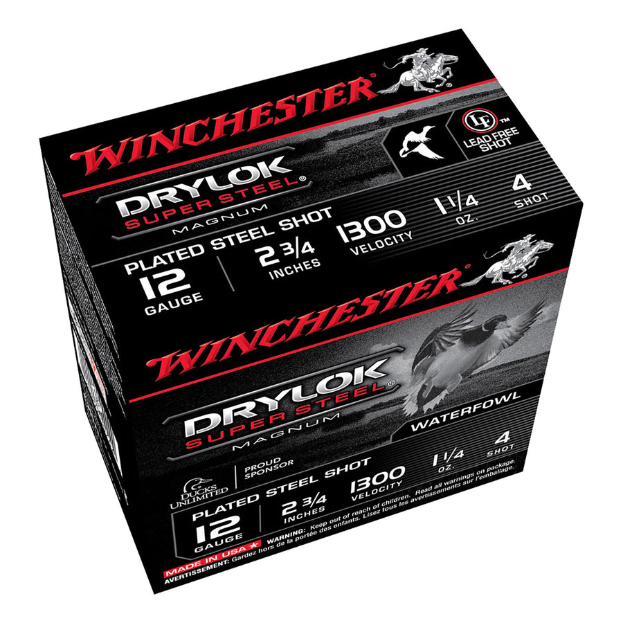 Winchester Drylok 12G 4 2-3/4in 36gm Shotshell - 25 Rounds 12 GAUGE