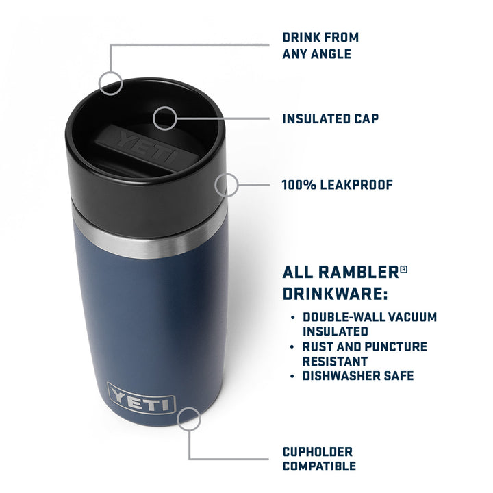 YETI Rambler 12oz (354ml) Travel Bottle with Commuter Cap - Black