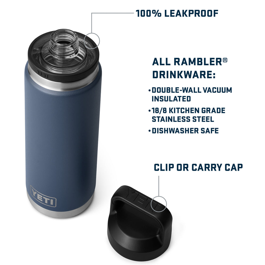 YETI Rambler 26oz (769ml) Bottle with Chug Cap - Black