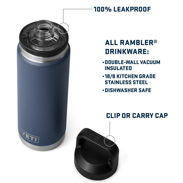 YETI Rambler 26oz (769ml) Bottle with Chug Cap - Black