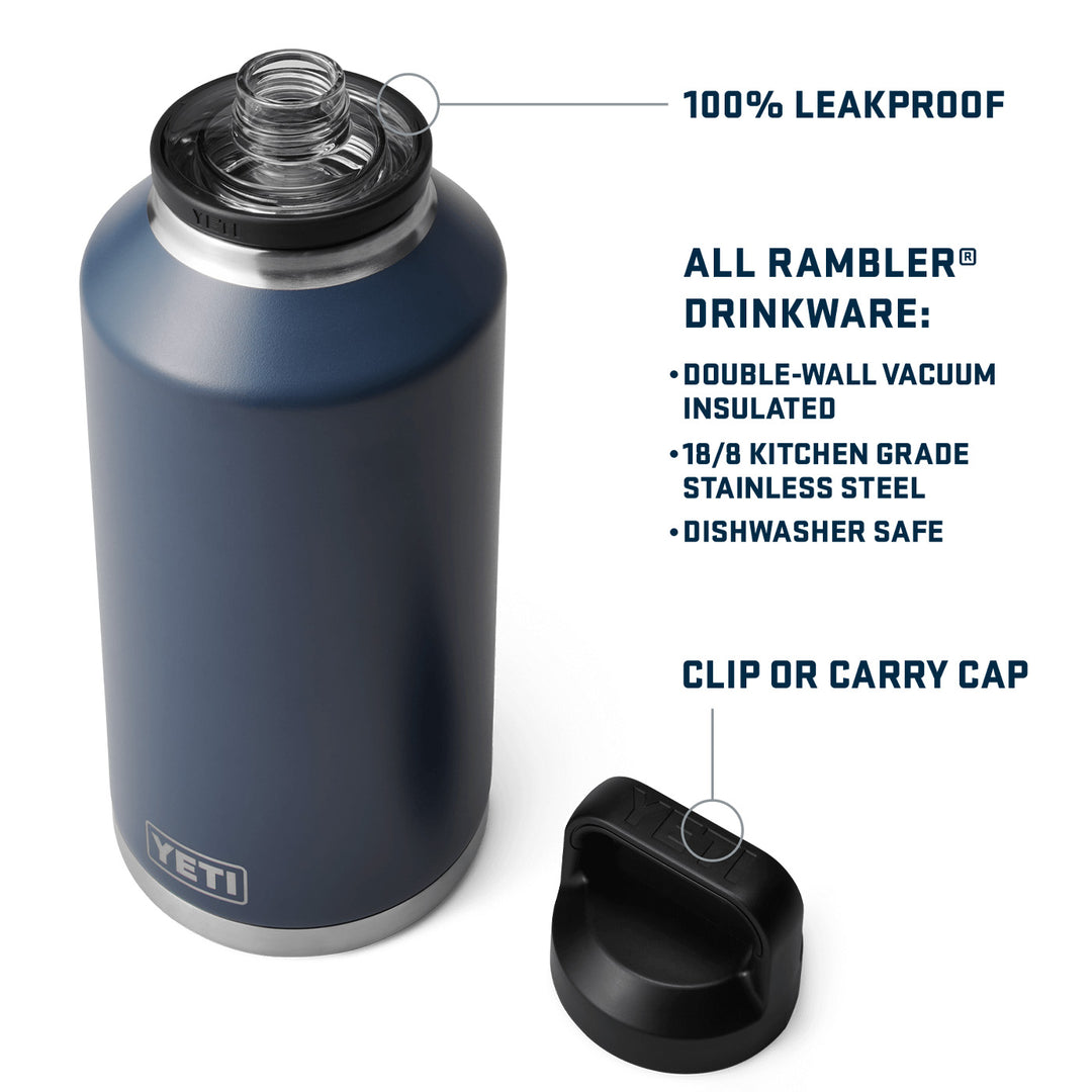 YETI Rambler 64oz (1.9L) Bottle with Chug Cap - Black