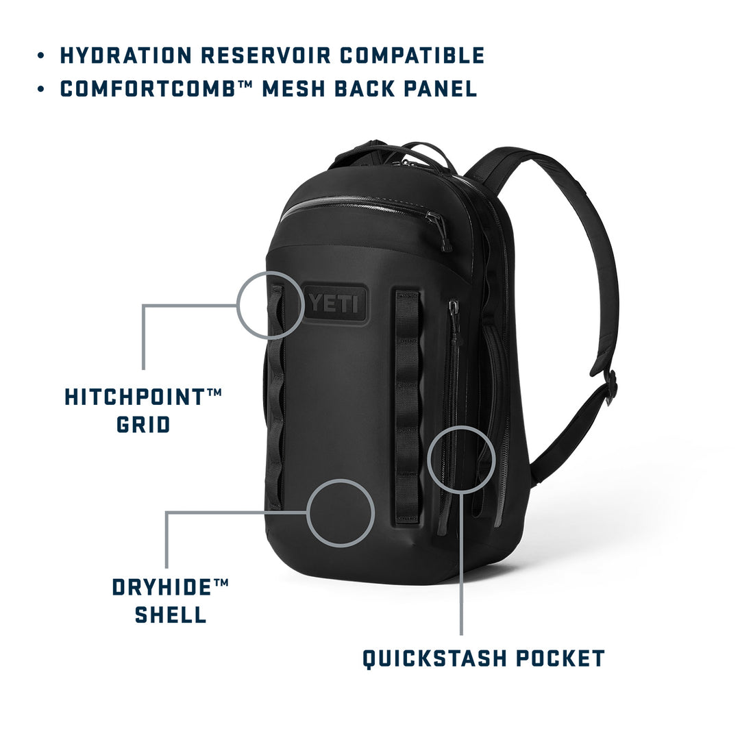 YETI Cayo All-Weather 25L Backpack - Black