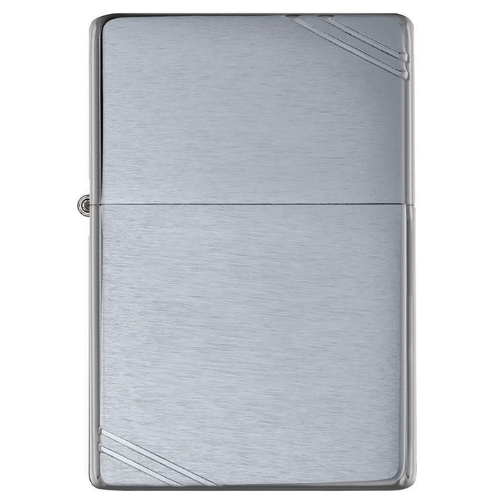 Zippo Brushed Chrome Vintage w Slashes Windproof Lighter