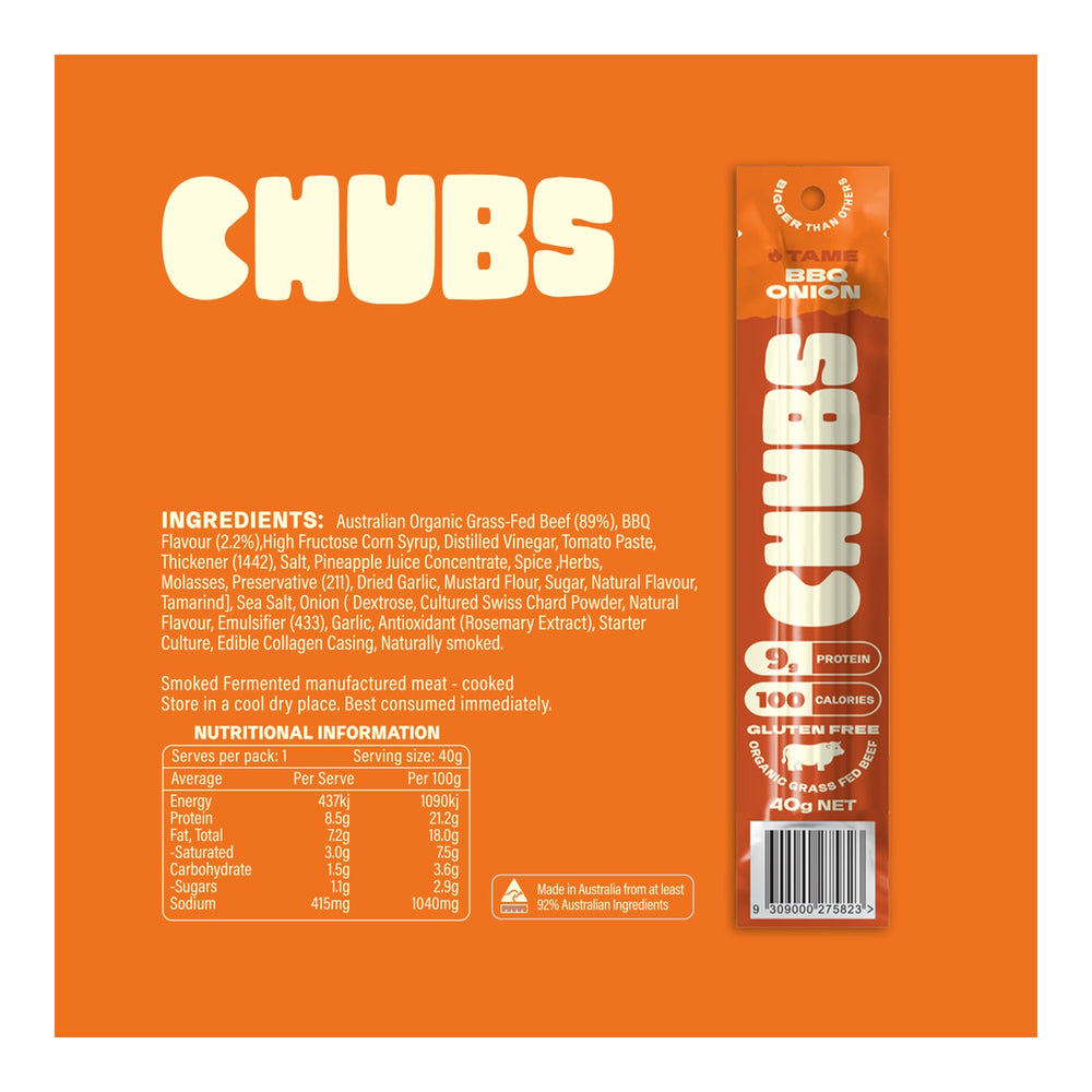 chubs protein meat sticks 40g bbq onion chubs03 venture 3
