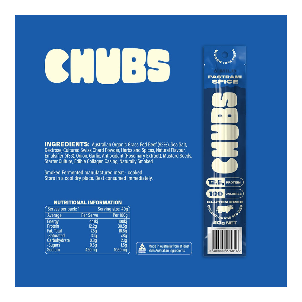 chubs protein meat sticks 40g pastrami spice chubs02 venture 3