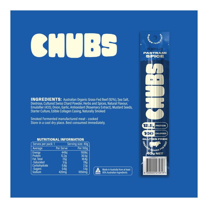 chubs protein meat sticks 40g pastrami spice chubs02 venture 3