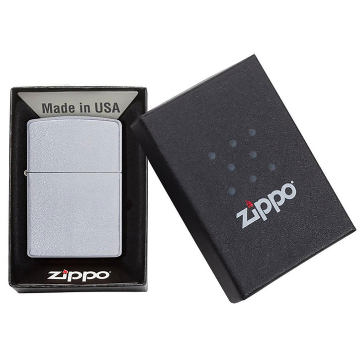 Zippo Satin Chrome Lighter - Outdoor