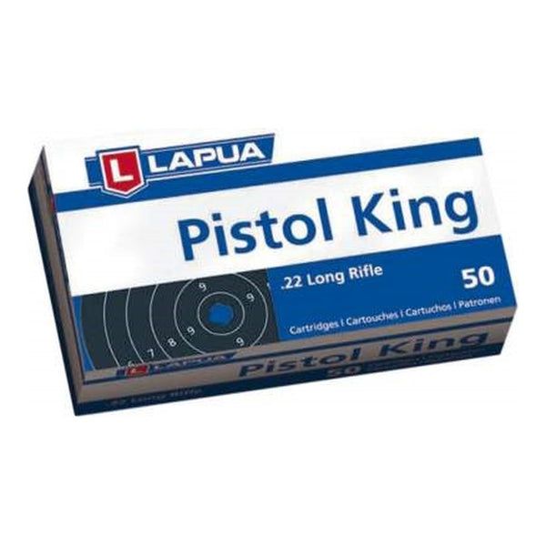 Lapua Pistol King 22LR 40gr LRN Rimfire Ammo - 50 Rounds