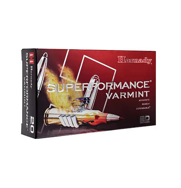 Hornady V-Max 223 Rem 53Gr Polymer Tip Superformance Centrefire Ammo - 20 Rounds