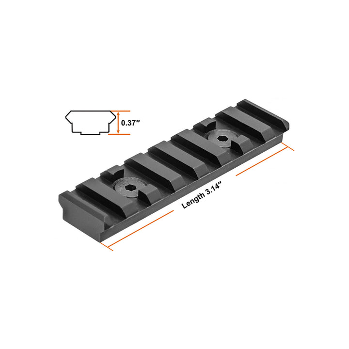 Leapers UTG PRO M-LOK 8-Slot Picatinny Rail Section Black