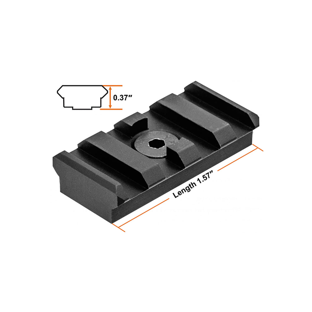 Leapers UTG PRO M-LOK 4-Slot Picatinny Rail Section Black