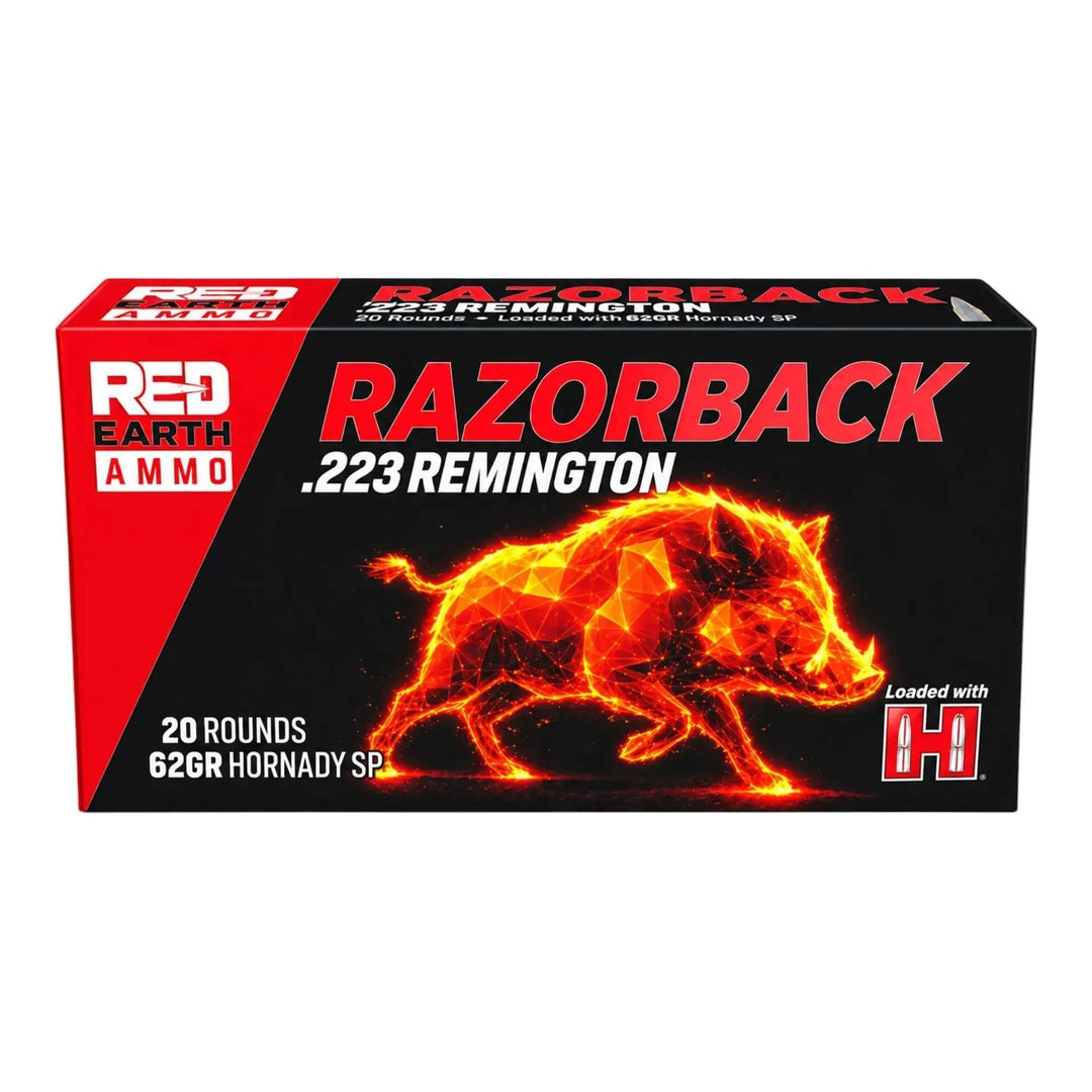 red earth ammo 62gr hornady soft point 223 rem centrefire ammo 20 rounds rea22362sp20 venture 1