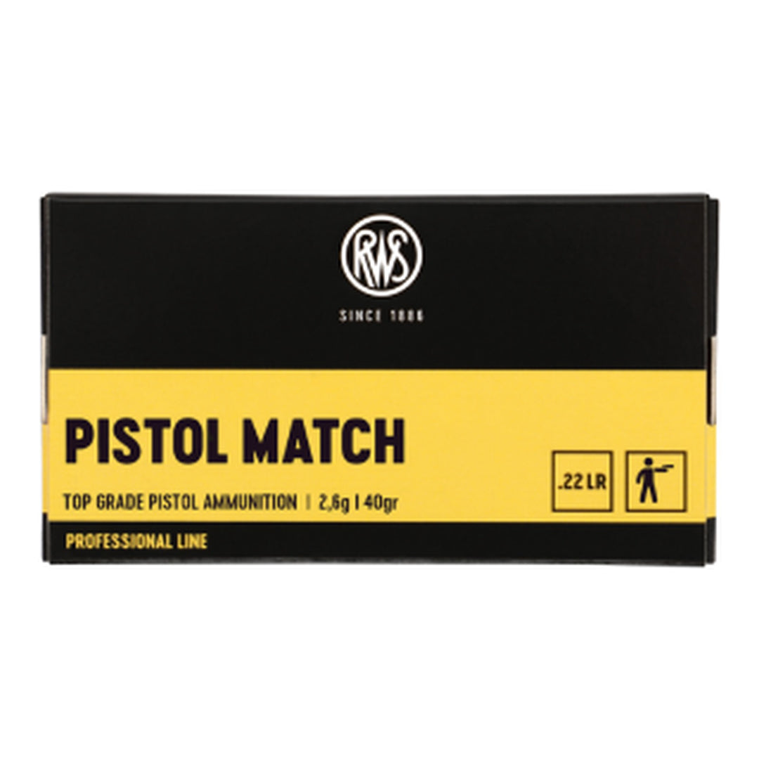rws pistol match 22 lr 40gr 1082fps lrn rimfire ammo 50 rounds 2132443 venture 6