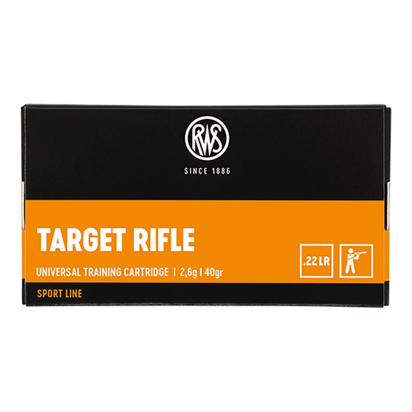 RWS Target Rifle .22 LR 40gr 1083fps LRN Rimfire Ammo - 50 Rounds