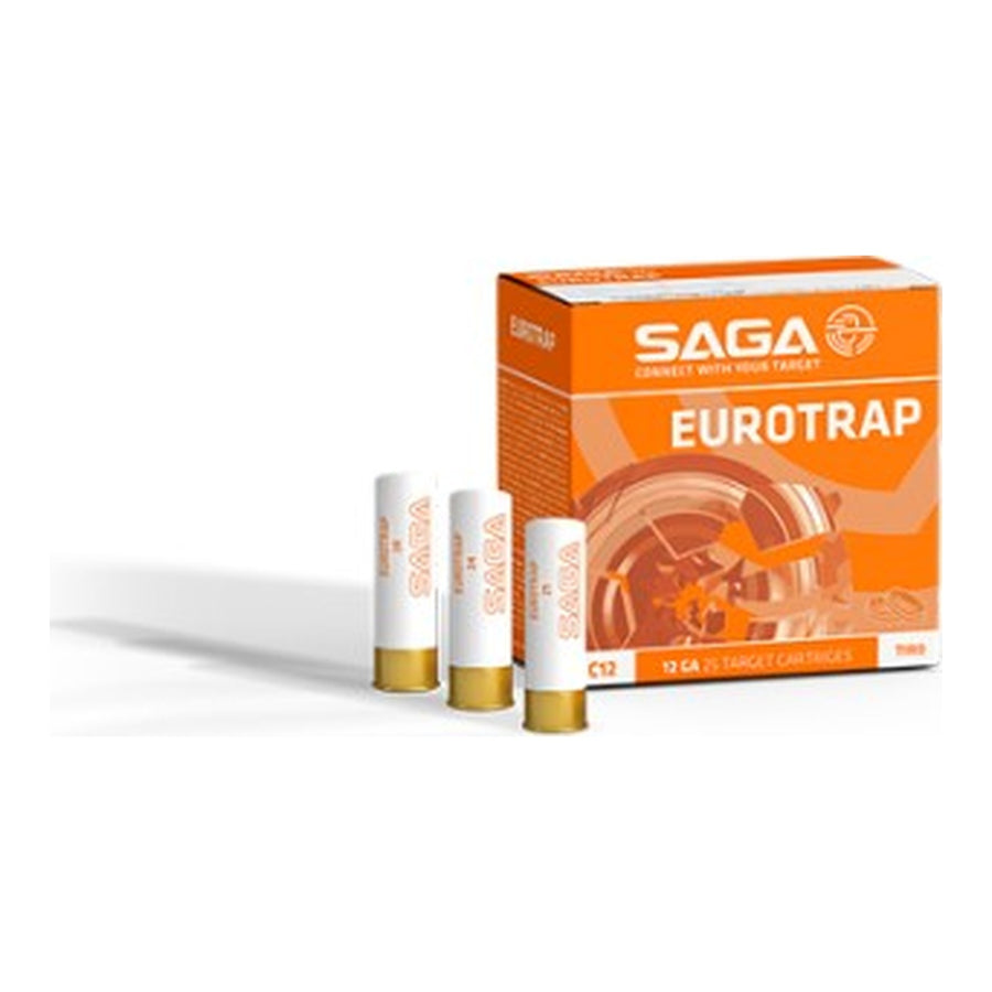 saga eurotrap 12ga 1250fps 28gr 75 shot shell 250 round slab u2284005230 venture 1
