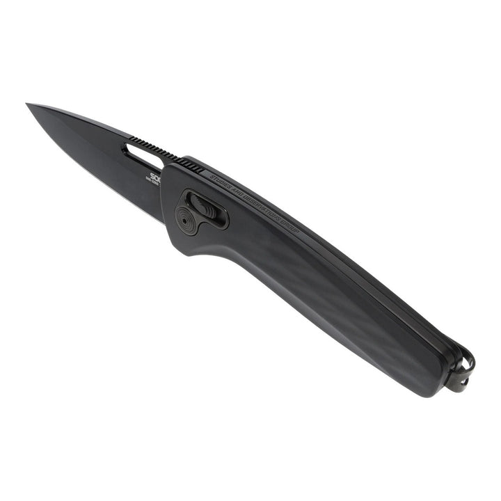 sog one zero xr black aluminium handle folding knife 12 73 03 57 venture 3