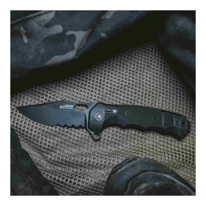 sog seal xr partially serrated folding knife 12 21 05 57 venture 5