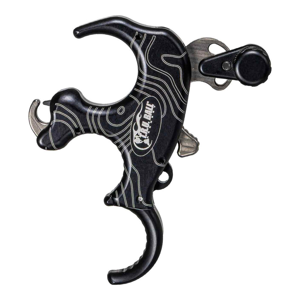 tru ball ridgepoint flex 3 finger thumb release trgf bkbk venture 2