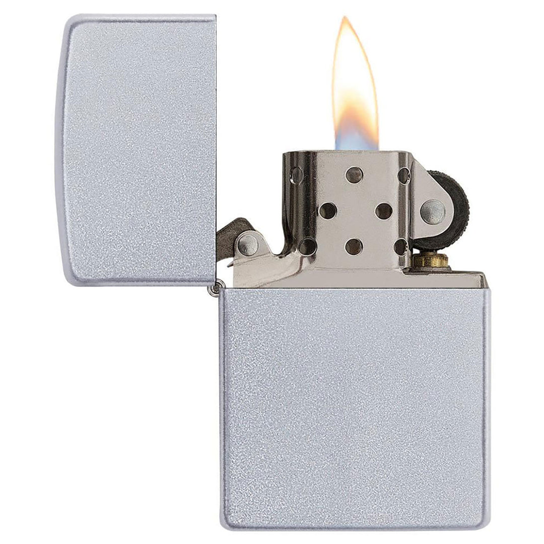Zippo Satin Chrome Lighter - Outdoor